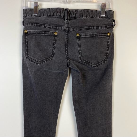 Free People Charcoal Skinny Mid Rise Jeans Size 26 - Picture 7 of 9